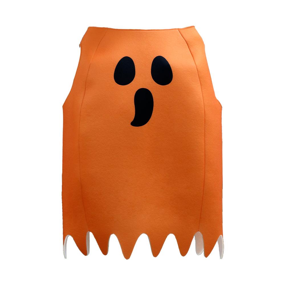 New Halloween Ghost Costume, Funny Print Cosplay Outfit, Stage Performance Dress, Unisex for Adults & Kids