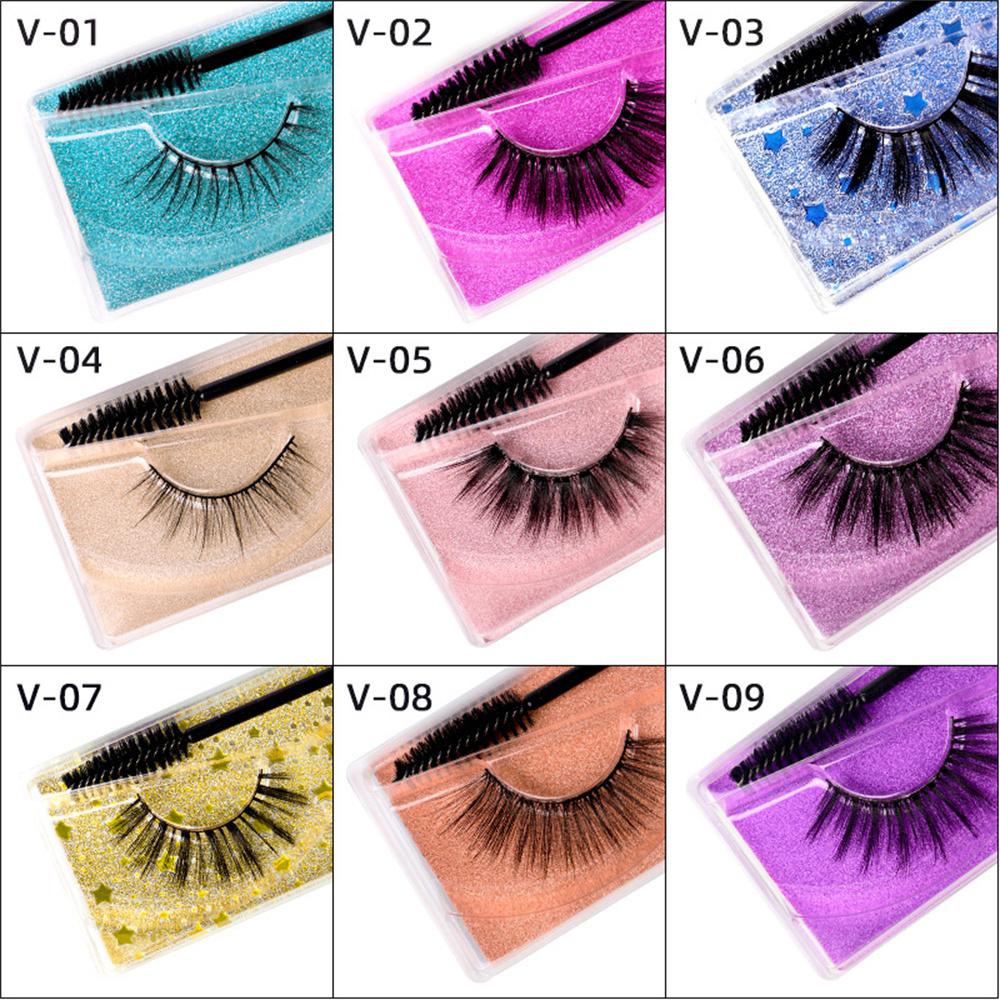 1 Pair 3D Mink Eyelashes Make Up False Cils Hand Made Fake Eyelashes Wholesale Thick Eyelashes Extension
