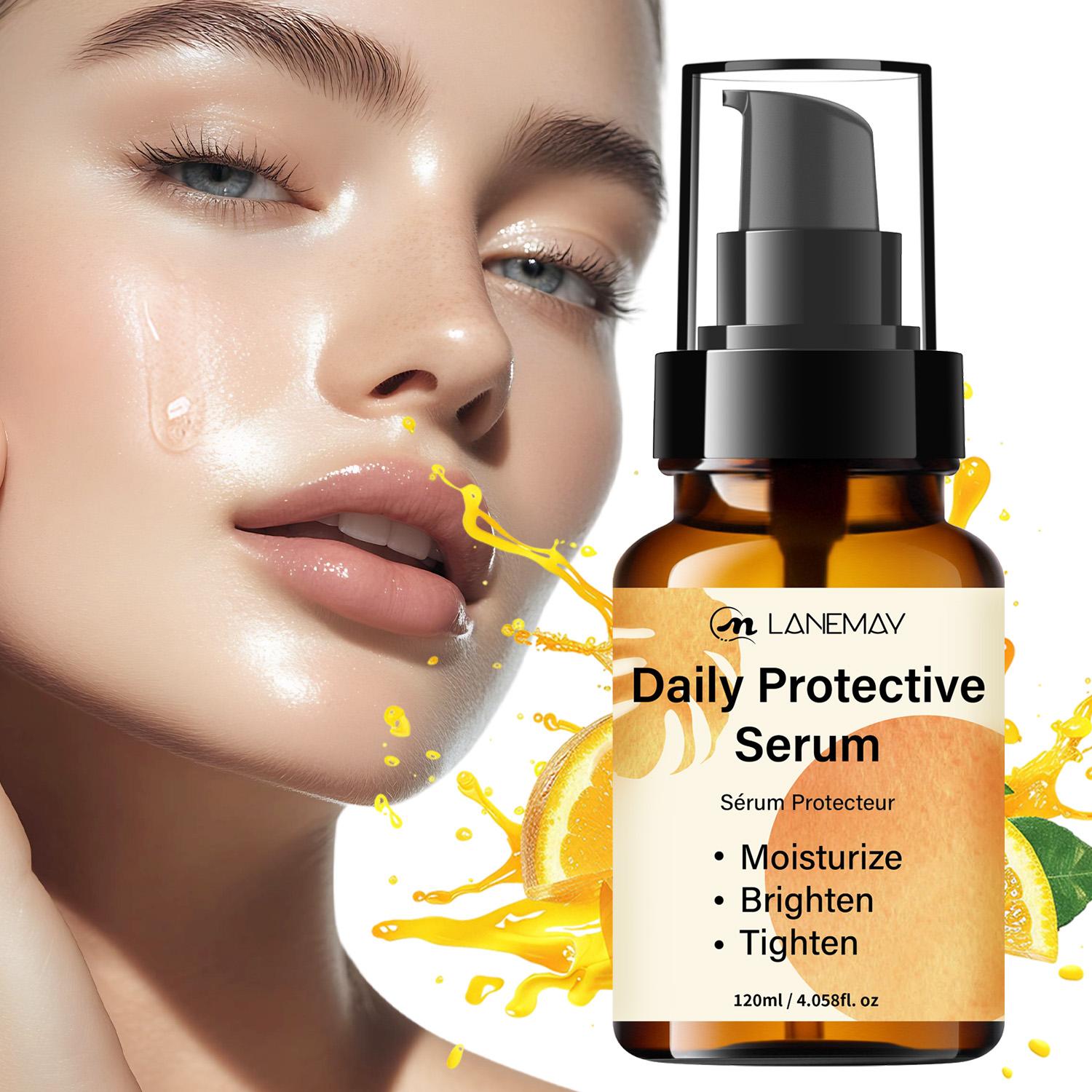 

Daily Protective Serum-Moisturize & Brighten & Tighten Skin-Improve Soften Skin With Vitamin C-Suitable For All Skin Types, 120ml