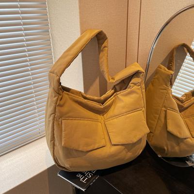 Einfache lässige Messenger Bag für Damen, große Kapazität, einfarbig, vielseitig, Umhängetasche für unterwegs, Freizeit, Baumwolltasche