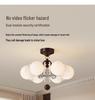 French Luxury Glass Chandelier - Modern Minimalist Lighting for Bedroom or Study