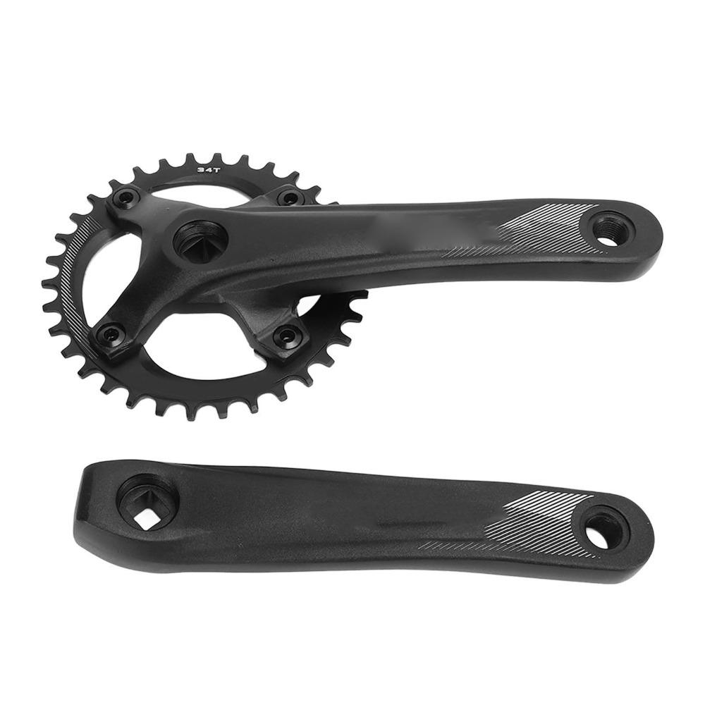 Aluminum Alloy Bike Crankset 34T Bike Crank Arm Set Bike Single Crankset  Bike Repair Upgrades