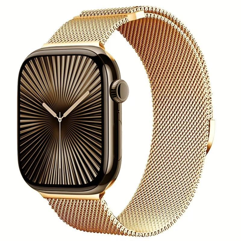 Milanese hurkos szíj Apple Watch Band Ultra 49mm 10 9 8 7 46mm 42mm 45mm 41mm mágneses karkötő iWatch 6 5 4 SE 44mm 40mm öv