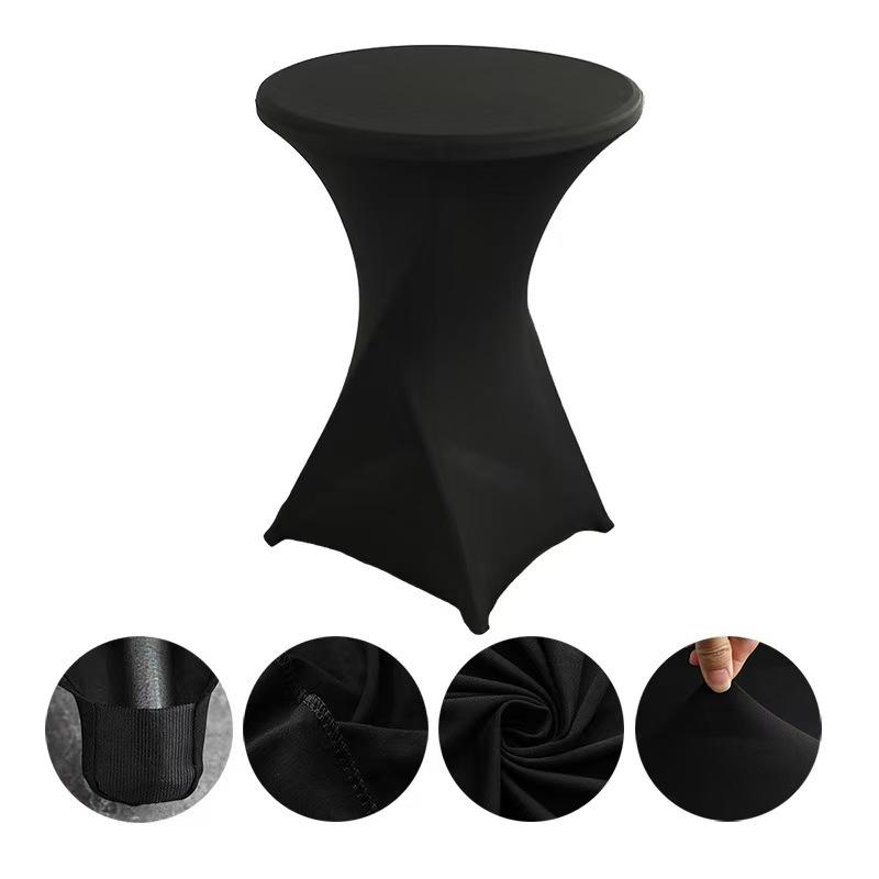 Round Stretch Table Cover for Weddings & Events - Hotel, Restaurant, Banquet & Cocktail Decor
