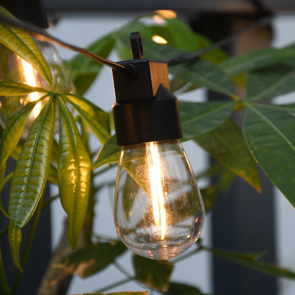 S14 Solar String Light LED Garland Light Shatterproof Plastic Bulb for Garden Camping Courtyard Wedding Party Decoration IP65 EU