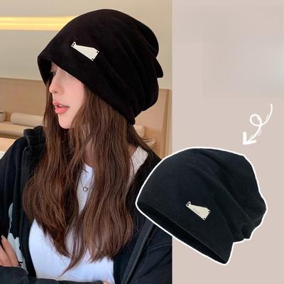 Big Head Circumference, Pile Cap, Women's Cap, Autumn and Winter, Hood Cap, Cold Cap, Toe Cap