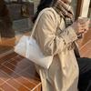 Fashionable Ladies Baguette Shoulder Bag with Bowtie Underarm Commuter Bag for Women Stylish Single Strap Handbag