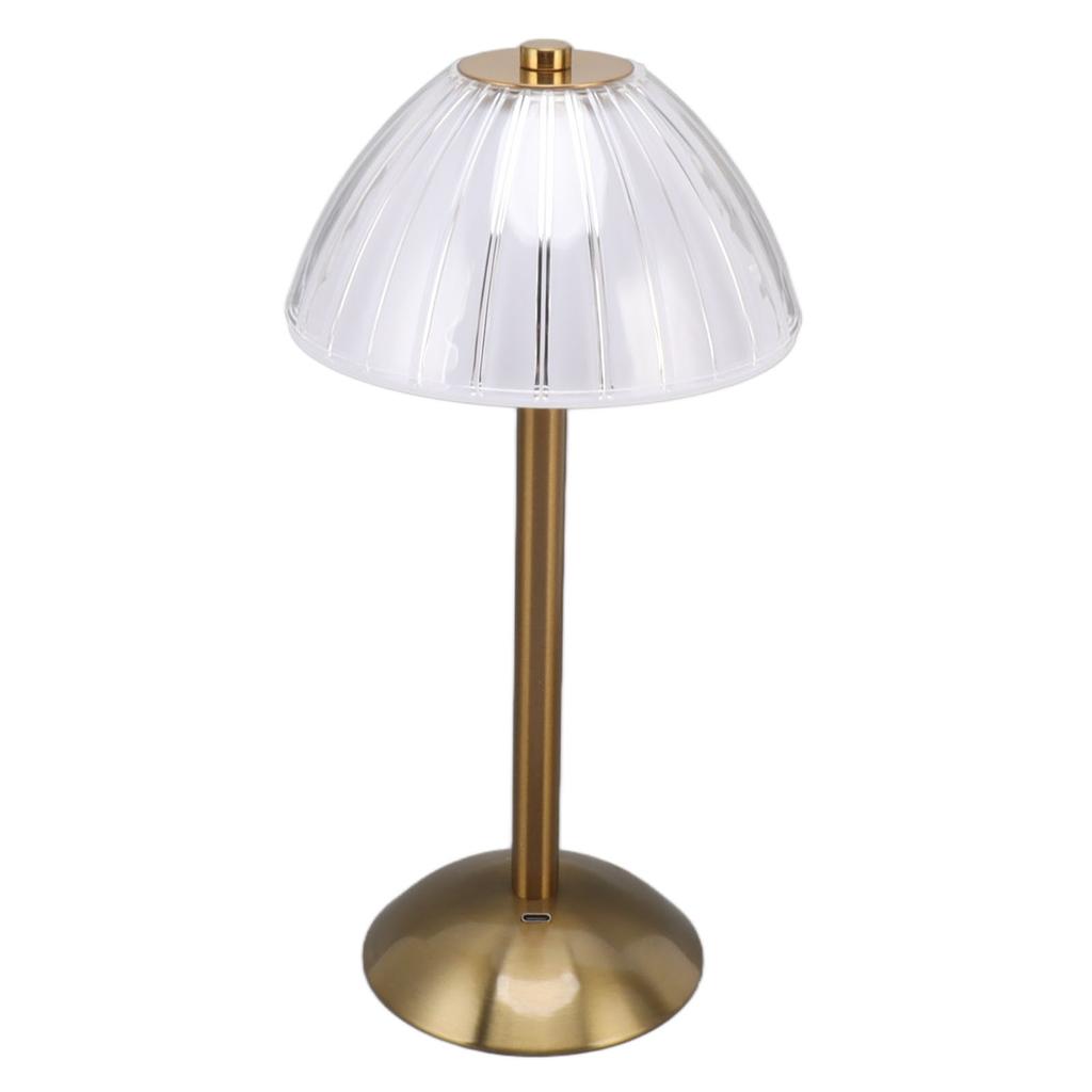 Industrial LED Table Lamp USB Rechargeable Rustic Desk Lamp Stepless Dimmmable Bedside Night Light for Restaurant Bar