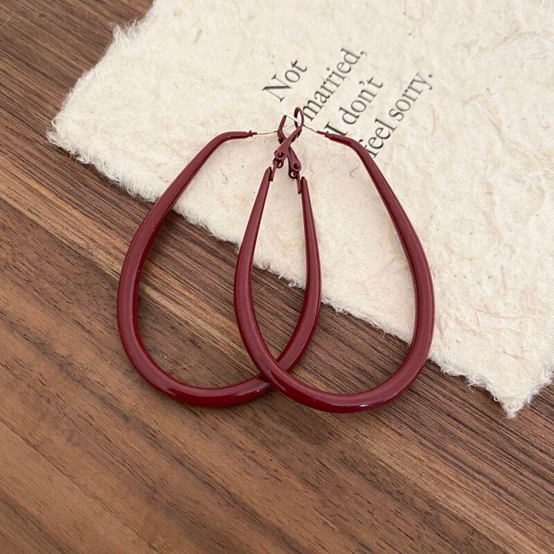 Bold Metal Circle Stud Earrings for Women – Statement Ear Cuff Hoop Jewelry