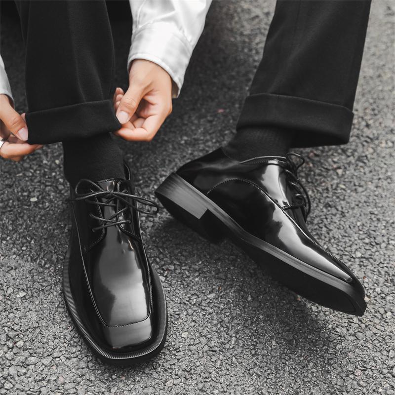 Mens Leather Shoes Luxury Crocodile Pattern Men Business Dress Shoes Casual Social Shoe Male Wedding Footwear