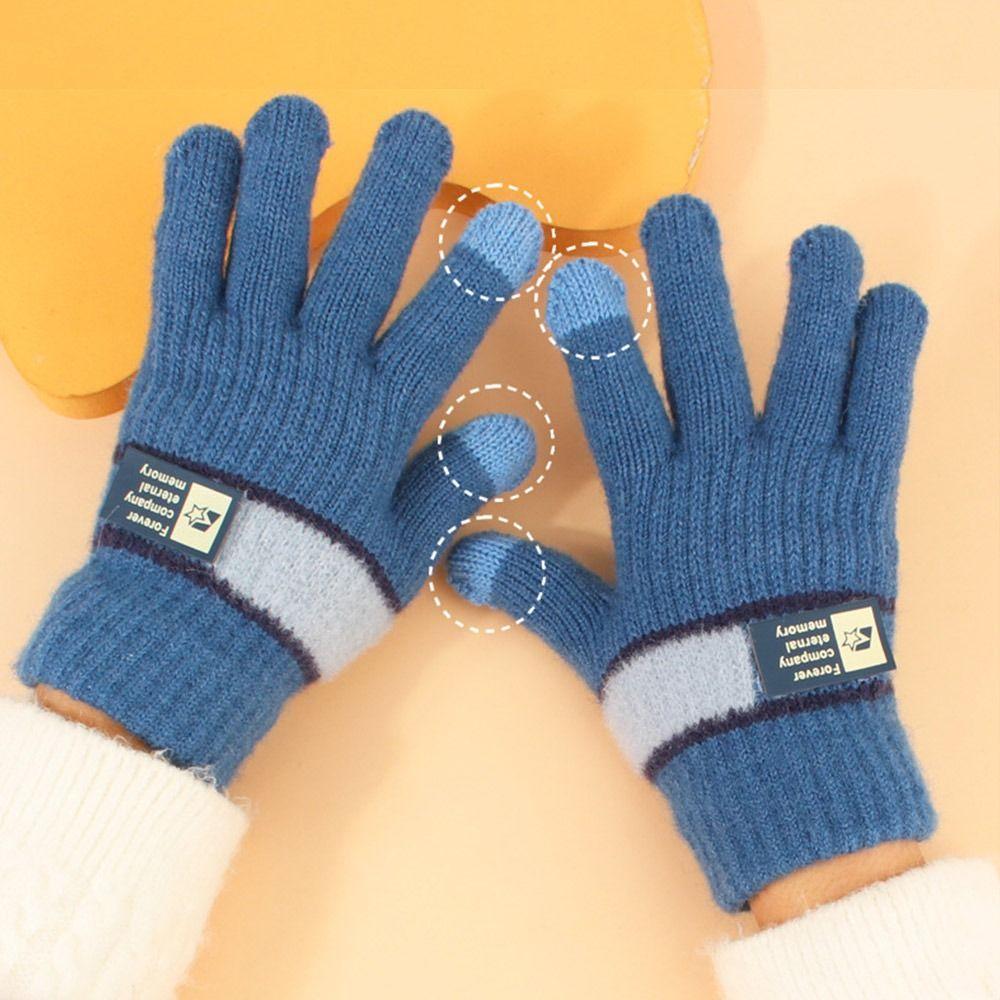 7-11Years Old Touchscreen Kids Winter Gloves Warm Baby Gloves Cute Knitted Gloves  Toddler