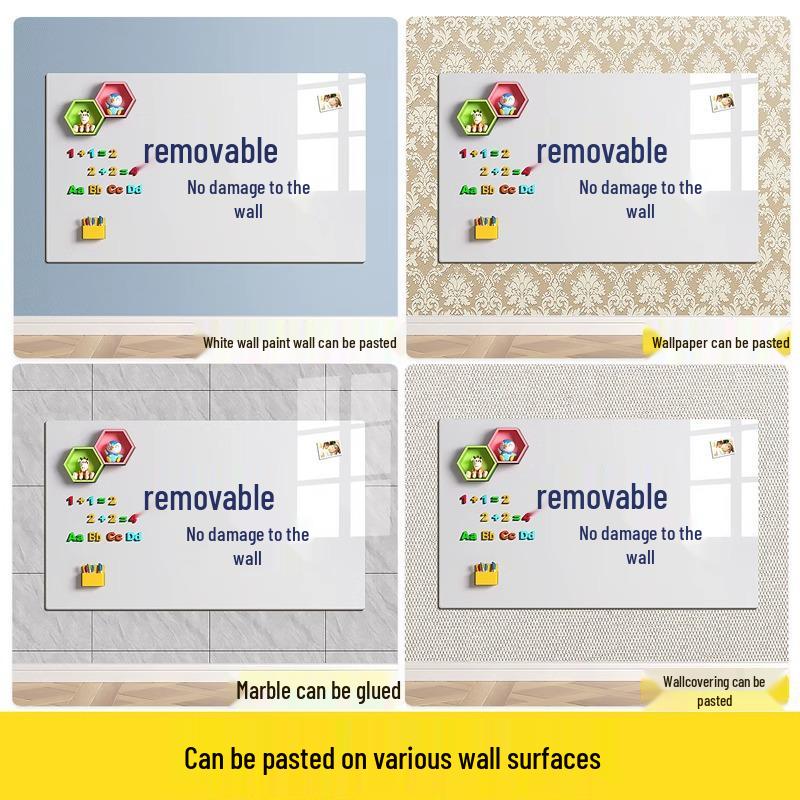 Removable Magnetic Whiteboard Sticker for Office and Kids - No Wall Damage, Suitable for Home or Glass Surfaces