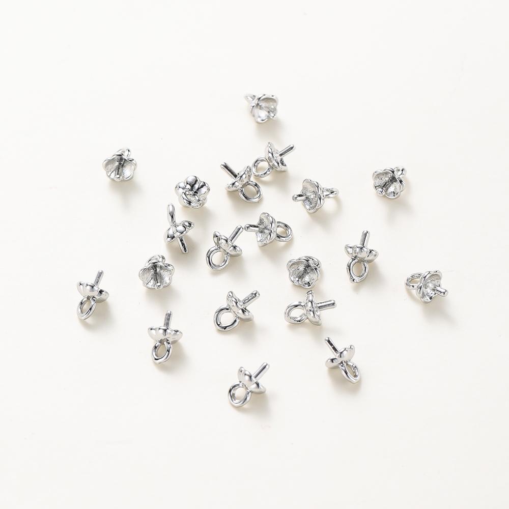 20pcs 14K 18K Gold Pearl Screw Eye Pins Beads Caps End Pendant Connect Beads For DIY Jewelry Charm Making Accessories Findings