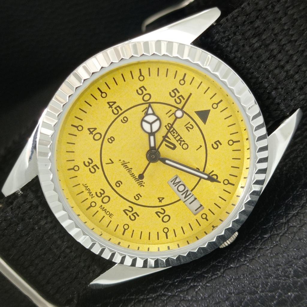 

REFURBISHED SEIKO 5 AUTOMATIC 6309A VINTAGE JAPAN MENS YELLOW WATCH a442948-1