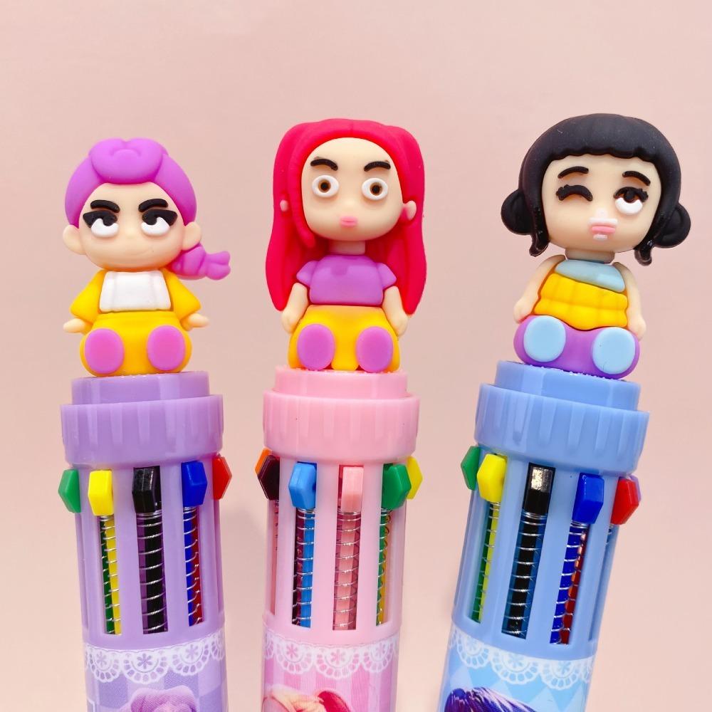 1/3/12PCS 10Colors Kpop Demon Hunters Ballpoint Pens Rumi Zoey Pen for Students Classroom School Supplies Party Favors Gifts &*