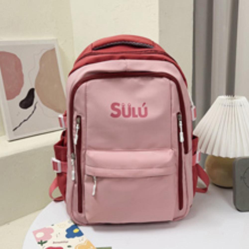 New middle school girls double shoulder schoolbag ins Fengsen Korean version large capacity high value fashion backpack