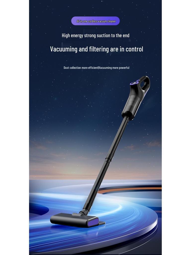 Cordless Handheld Vacuum Cleaner with Large Suction Power, Powerful Mite Removal, and Indoor Wet Mop for Small Pets
