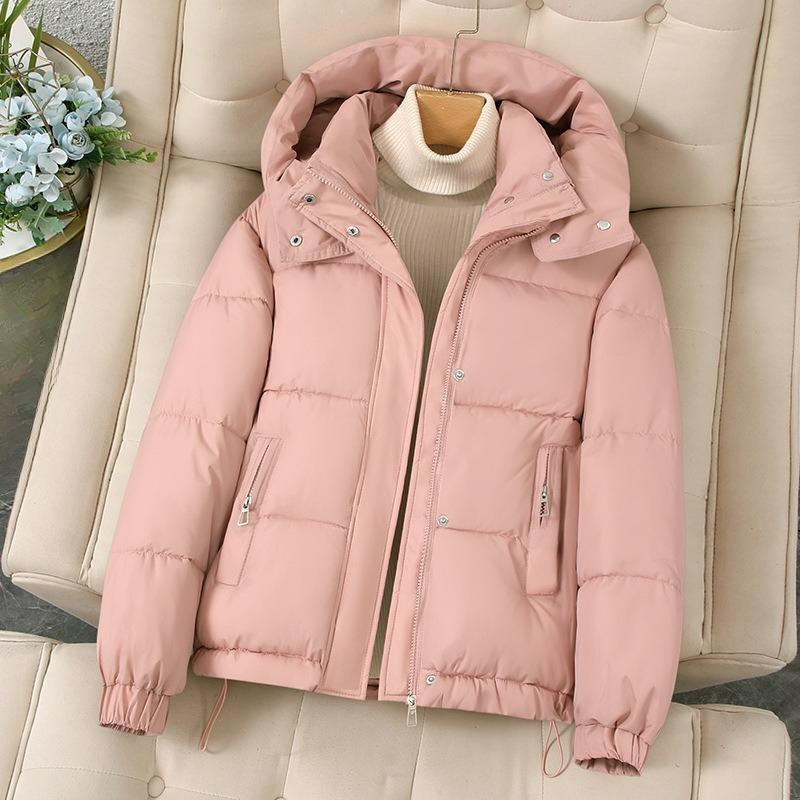 Cotton-padded Jacket Women's Autumn and Winter Short Large Size Loose Cotton-padded Jacket Small Hooded Fashion Warm Casual Jacket