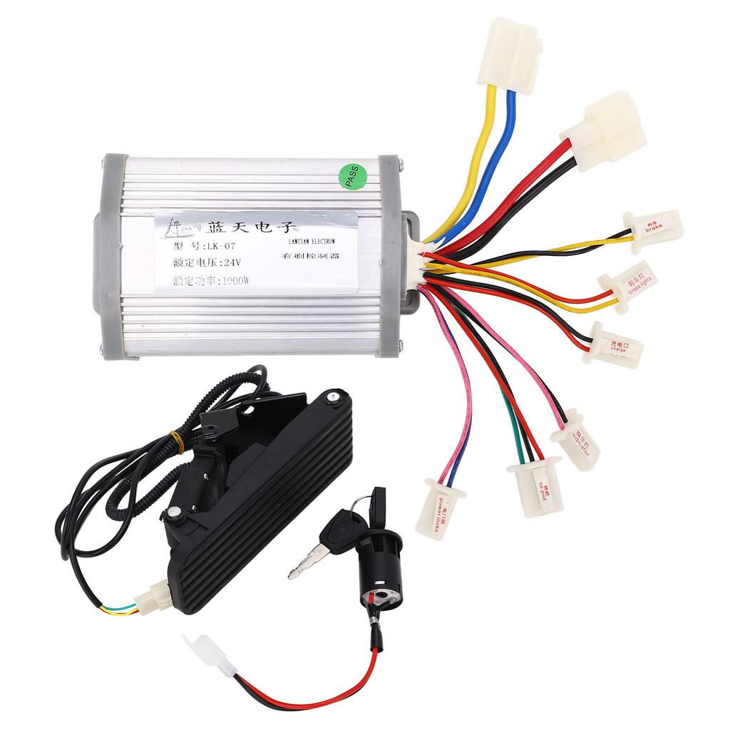 24V 1000W Electric Tricycle Brushed Controller Pedal Throttle Kit Electric Bike Conversion Kit