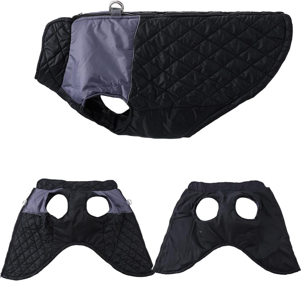 Winter Warm Dog Clothes Lattice Contrast Color Big Dog Vest Jacket Reflective Splicing D-ring Pug Outfits Autumn Big Puppy Coat