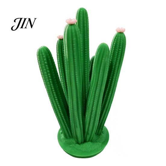 Decorative Cactus Key Hanger Jewelry Stand, Creative Desk Organizer for Earrings Necklaces Keys, Multi-ring Hanging Cute Vanity Office Decor , Unique