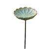 Ceramic Flower Bee Feeder, Garden Bee Watering Station, Outdoor Decorative Butterfly Cup for Thirsty Pollinators Patio Yard Decor