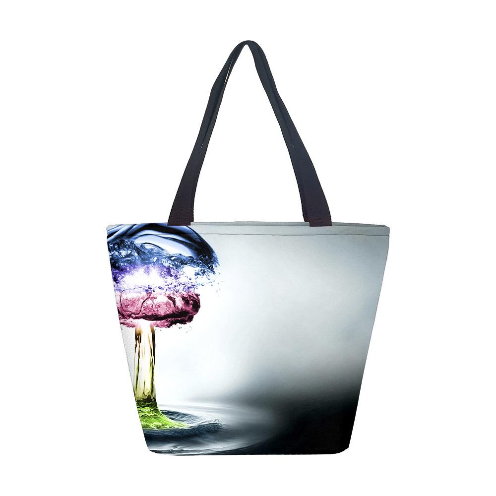 Borsa da donna senza tema Borsa a spalla da ragazza Borsa in tela stampata Tendenza moda Borsa tote di grande capacità