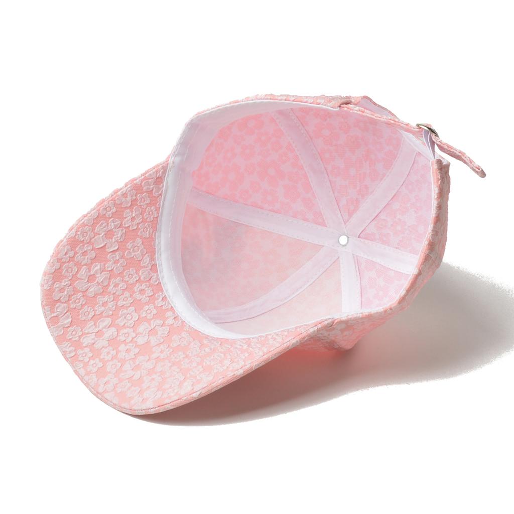Northwood Pressed Pleated Bubble Floral Baseball Cap Women's Lace Beaded Flower Sunscreen Hats Sunshade Breathable Cap for Women