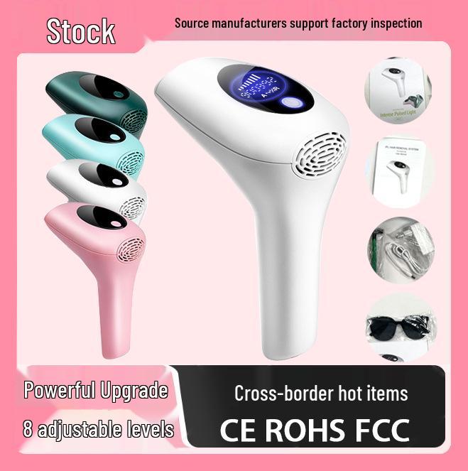 Portable Painless IPL Laser Hair Remover with LCD Display for Home Use