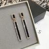Simple and versatile geometric long earrings Women's simple crystal earrings Korean pendant temperament long earrings