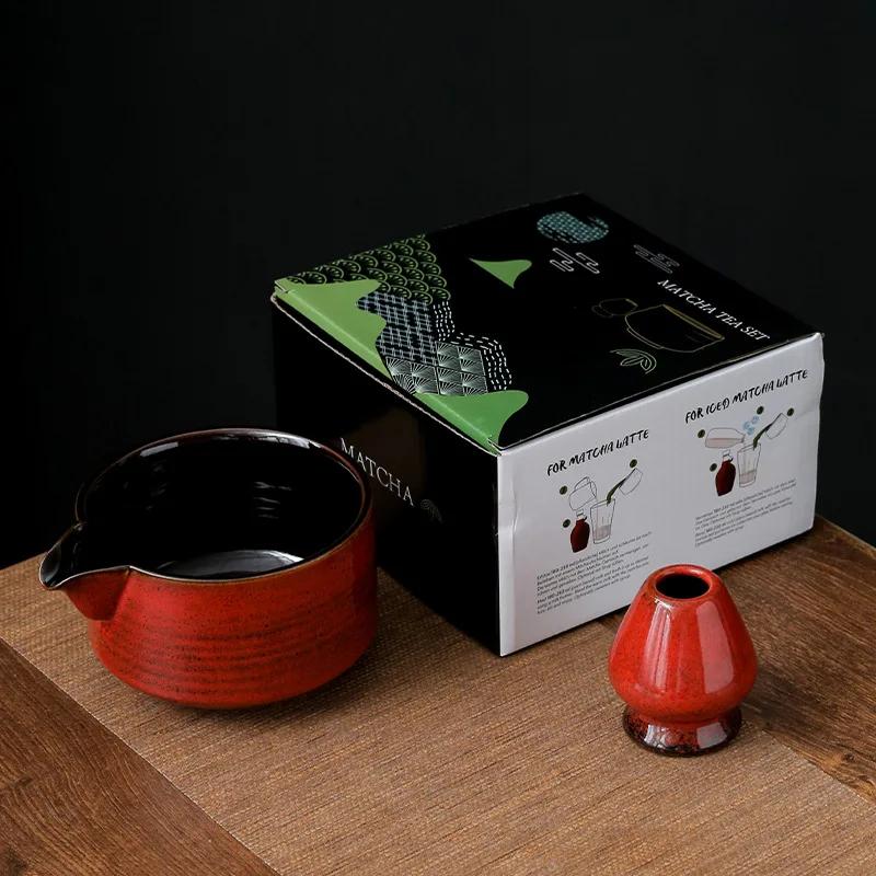 

2pcs/set Japanese Matcha Teaware Set Tea Brush Stand Matcha Brush Sets Song Dynasty Tea Making Tools Tea Room Leisure Gadgets красный