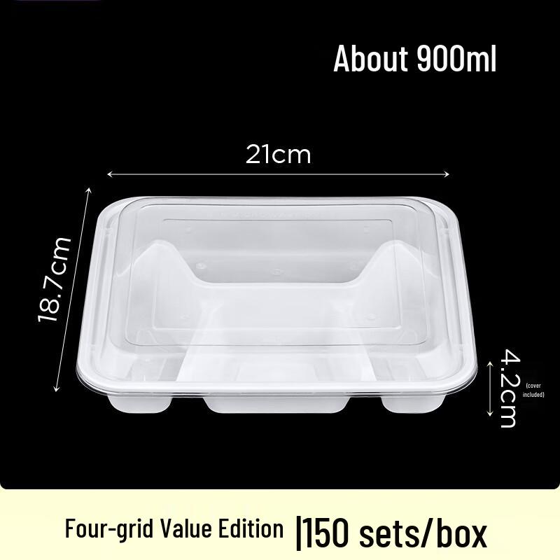 Moluona Disposable Divided Meal Prep Containers