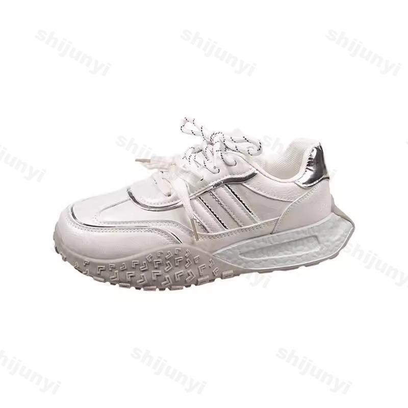 Fashion Autumn New Women's Shoes Fashion Cross Tied Non Slip Platform Sneakers Comfortable Height Increase Outdoor Casual Running Shoes