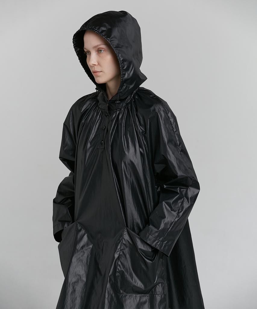 Low Tide Hooded Coating Coat [Black]