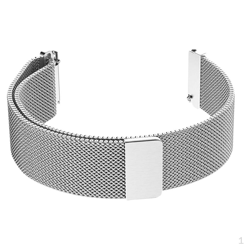Magnetic Clasp Mesh Watchband Stainless Steel Replace Watch Strap 12mm