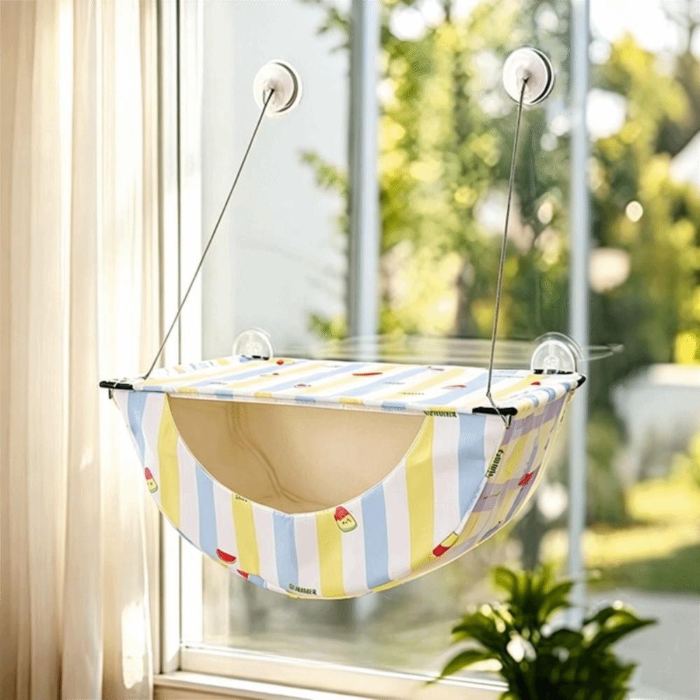 Suction Cups Hanging Cat Perch Heavy-Duty Window Cat Bed Space-saving Cat Hammock Pet Supplies