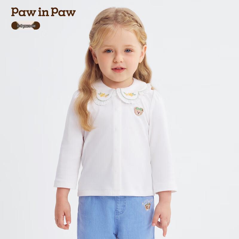 PawinPaw Cartoon Bear Baby Girls  Polo T-Shirt 120