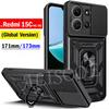 Capa for Xiaomi Redmi 15C Global Case Armor Slide Camera Lens Protection Back Cover Ring Stand Shockproof Funda