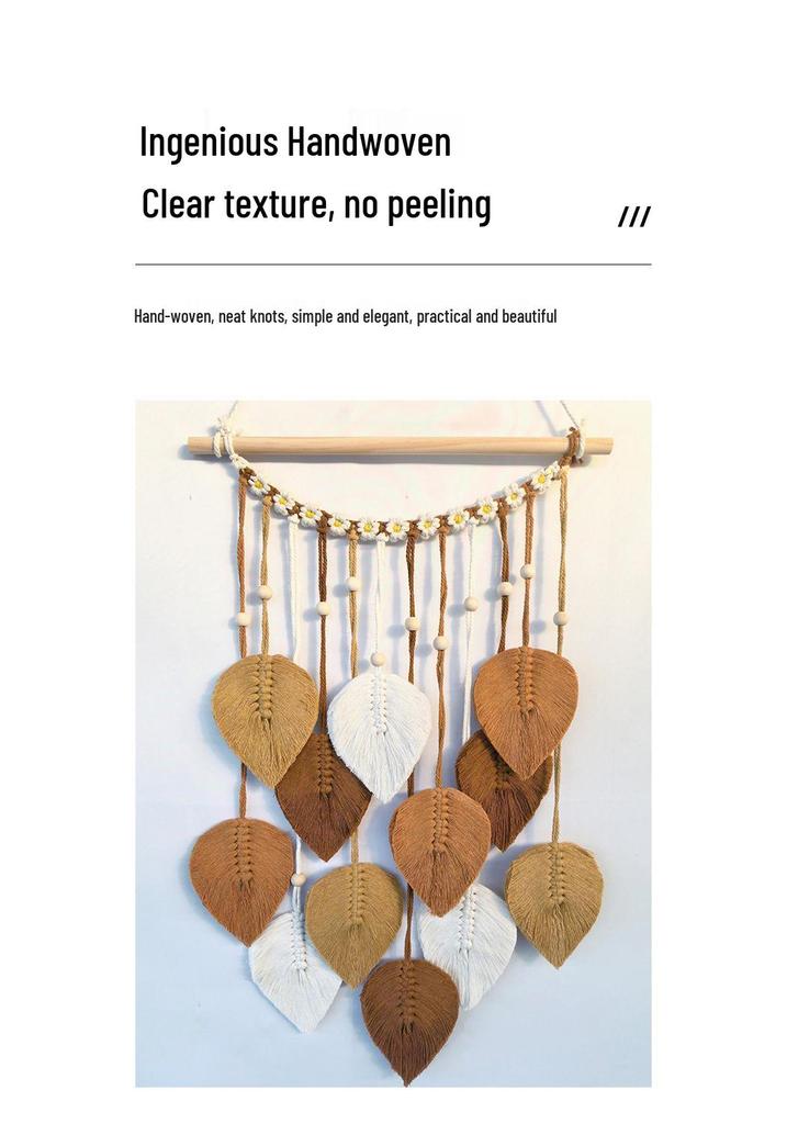 Hand-Woven Leaf Tapestry Wall Hanging for Home Décor