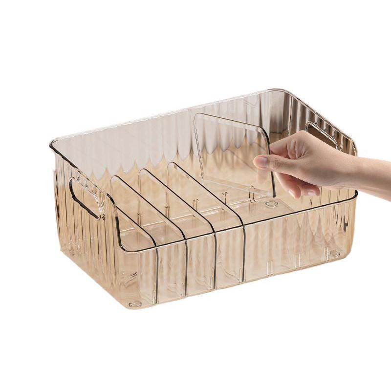 1pc Storage Box Bin Plastic Food Storage Organizer Tapes, Books, Seasoning Bags Storage Boxes Partitions Refrigerator Organizer
