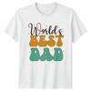 Worlds Best Dad Unisexs TShirt Retro Fatherhood Fathers Day Gift For Him