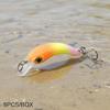8Pcs Mini Floating Minnow Fishing Lures Hard Bait with Sharp Hook Crankbait Fishing Accessories for Anglers