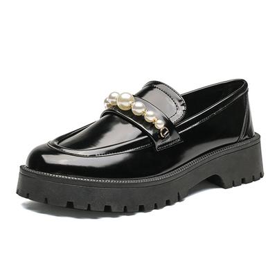 Frühling Schuhe Weiblichen Britischen Stil Dicken sohlen College Stil Casual Faulenzer Aus Echtem Leder Mode Schuhe Mädchen