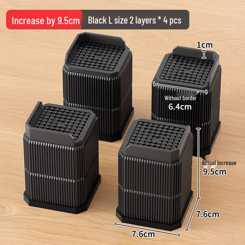 Non-Slip Furniture Heightening Pads for Table, Sofa, Coffee Table, TV Cabinet - Shockproof Leg Risers