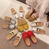 Inner Heightening Bag Head Half Slippers Women'S Summer Outer Wear French Retro Versatile Sandals One Pedal Lazy Shoes