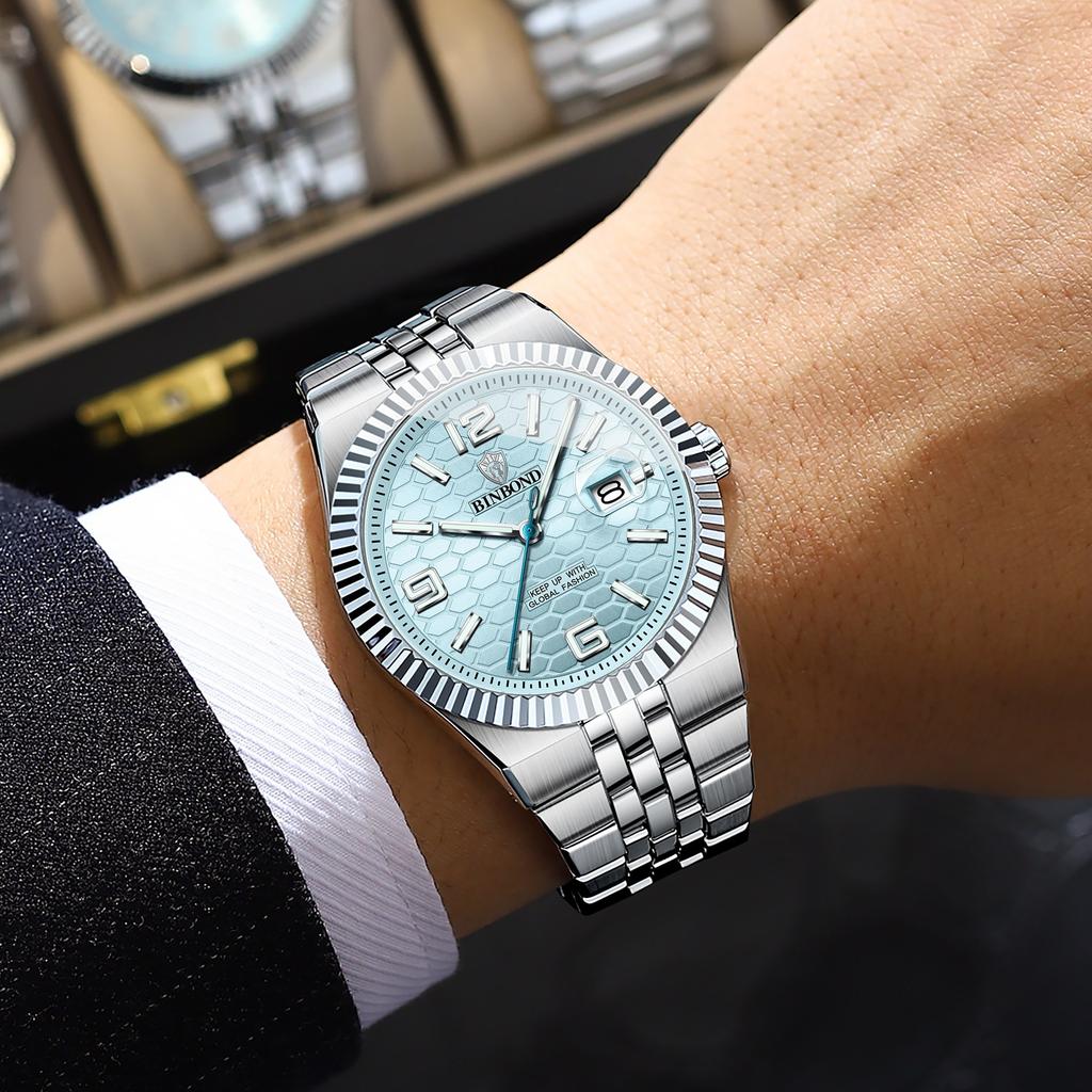 2025NEW Luxury Quartz Man Wristwatch Business Men Watches Waterproof Luminous Date Stainless Steel Men's Watch