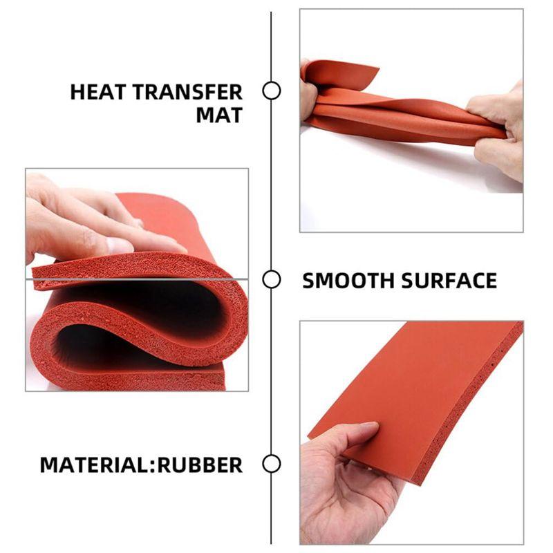 AEE4-Silicone Heat Press Mat Pad, 3Pcs 15X15cm Silicone Pad For Heat Press Machine Flat Heat Transfers Press Replacement Pad