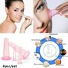 Juego de Ventosaterapia Facial de 4 Piezas para la Cara, Juego de Ventosas de Masaje Rosa, Mini Ventosas Faciales de Silicona, Ayudante Facial, Cuidado de la Piel, Taza de Masaje para Cuello, Espalda, Ojos