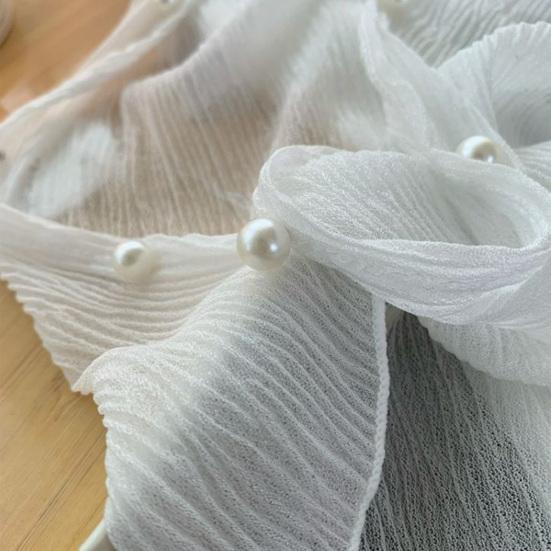 Damen Mesh Durchsichtig Sonnenjacke Langarm Knopfleiste Sonnenshirts UV-Schutz Kurzes Schultertuch Top Sommer Strand Überwurf