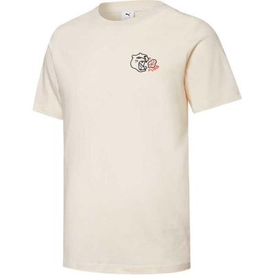 Puma X Das Bestien-Tiger-Logo Lässiges Kurzarm-T-Shirt Unisex Oberteile Egg-Nog 533987-75